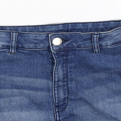H&M Womens Blue  Denim Hot Pants Shorts Size 26 in
