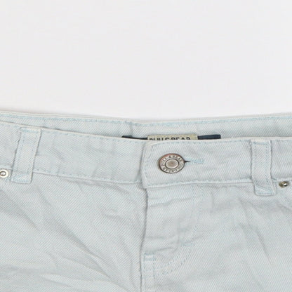 Pull&Bear Womens Blue  Denim Hot Pants Shorts Size 30 in