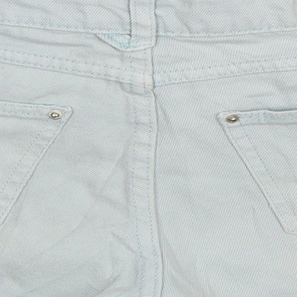 Pull&Bear Womens Blue  Denim Hot Pants Shorts Size 30 in