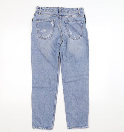 Mango Womens Blue  Denim Skinny Jeans Size 8 L26 in - stripes