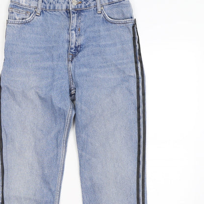 Mango Womens Blue  Denim Skinny Jeans Size 8 L26 in - stripes