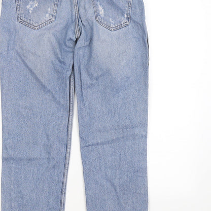 Mango Womens Blue  Denim Skinny Jeans Size 8 L26 in - stripes