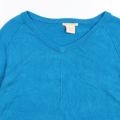 Sweet Romeo Womens Blue  Knit Pullover Jumper Size S
