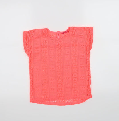 YD Girls Pink   Basic T-Shirt Size 8-9 Years
