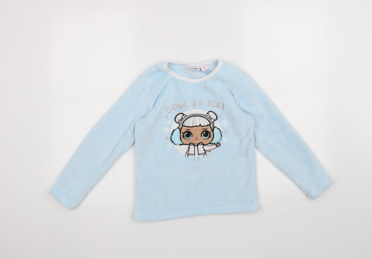 Primark Girls Blue Solid  Top Pyjama Top Size 7-8 Years