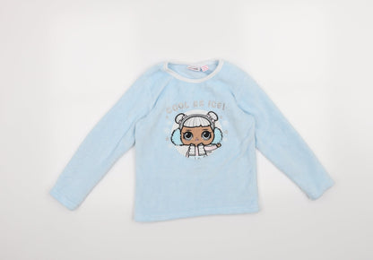 Primark Girls Blue Solid  Top Pyjama Top Size 7-8 Years