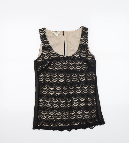 Womens UK Size 8 Monsoon Black Basic Tank