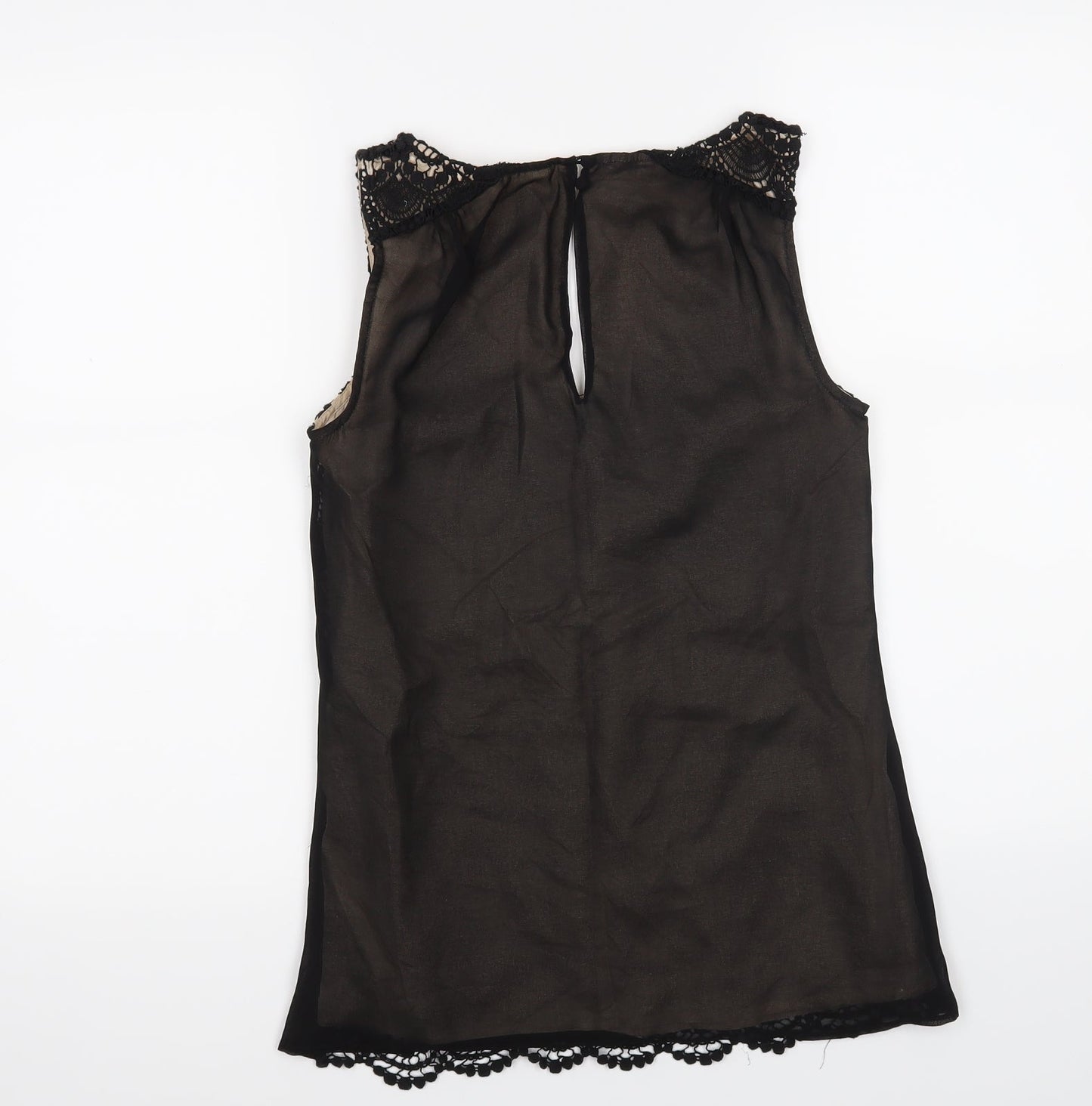 Womens UK Size 8 Monsoon Black Basic Tank