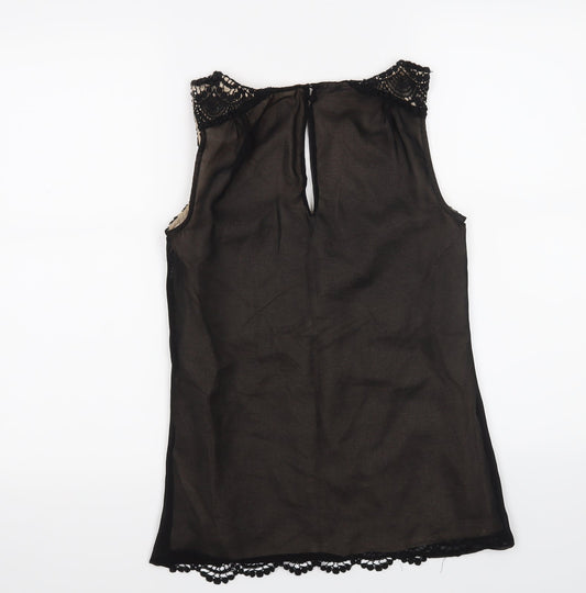 Womens UK Size 8 Monsoon Black Basic Tank