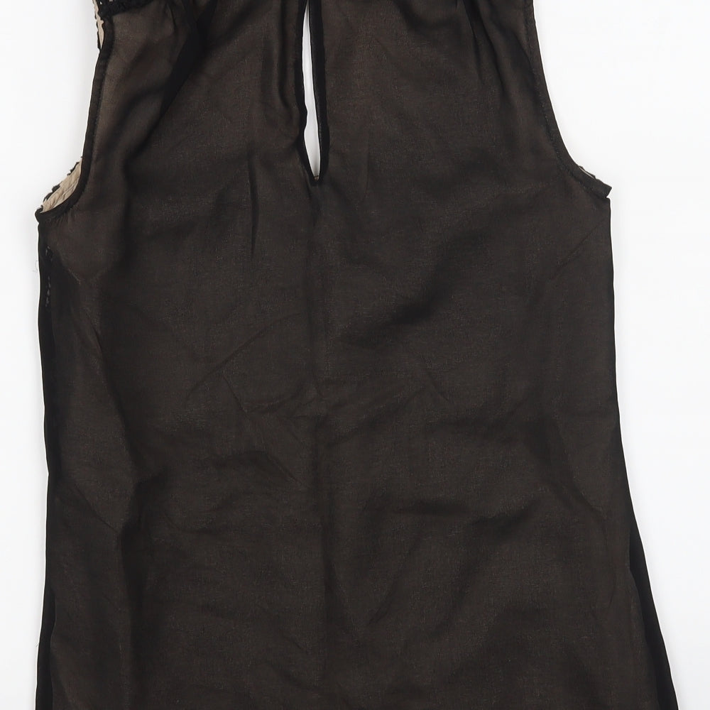 Womens UK Size 8 Monsoon Black Basic Tank