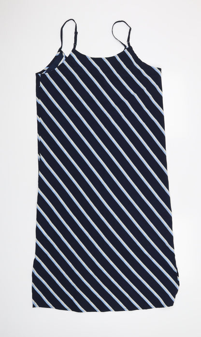 New Look Womens Blue Striped  A-Line  Size 14