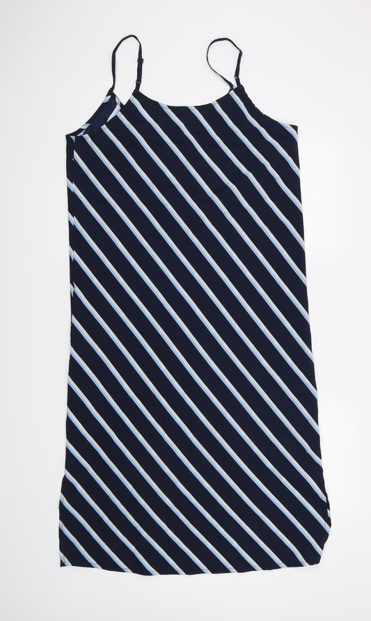 New Look Womens Blue Striped  A-Line  Size 14