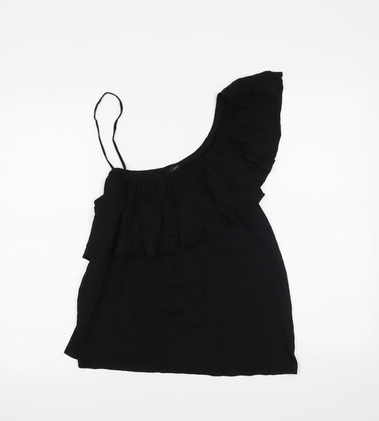 Womens UK Size 14 New Look Black Basic T-Shirt
