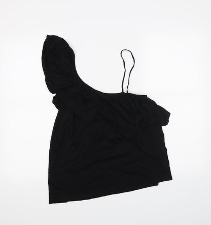 Womens UK Size 14 New Look Black Basic T-Shirt