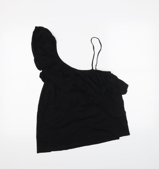 Womens UK Size 14 New Look Black Basic T-Shirt