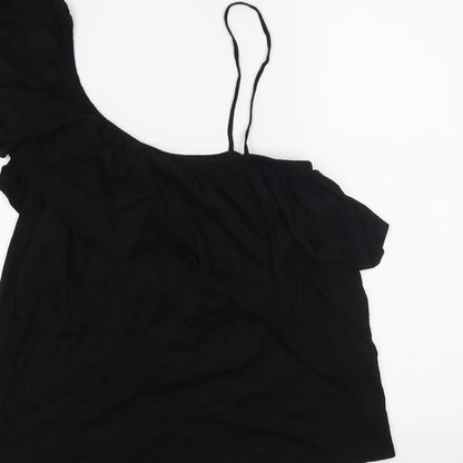 Womens UK Size 14 New Look Black Basic T-Shirt