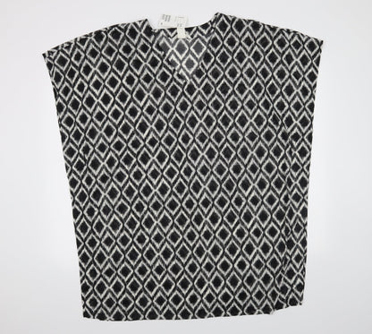 Womens UK Size L H&M Black Basic Blouse