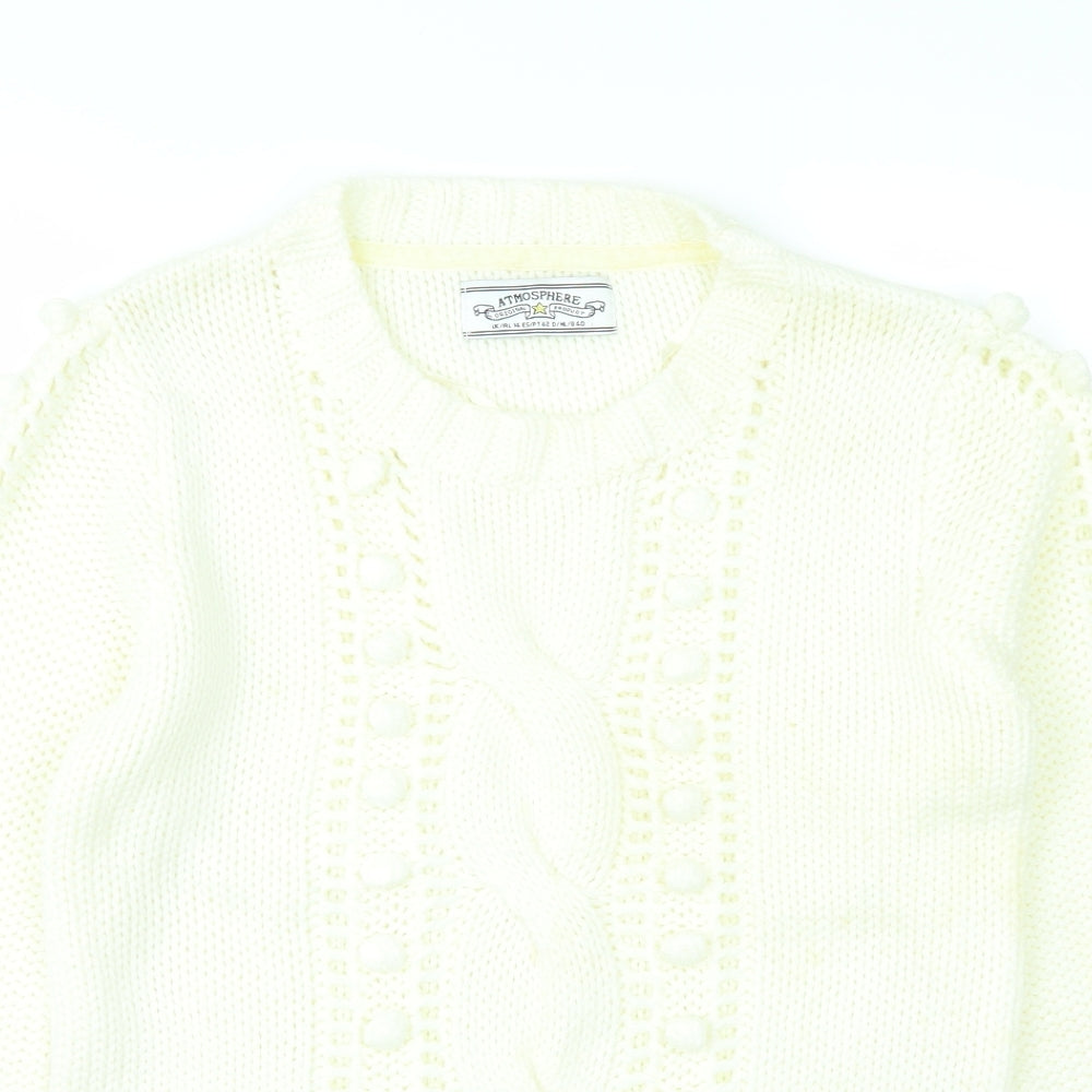 Atmosphere Womens White   Pullover Jumper Size 14