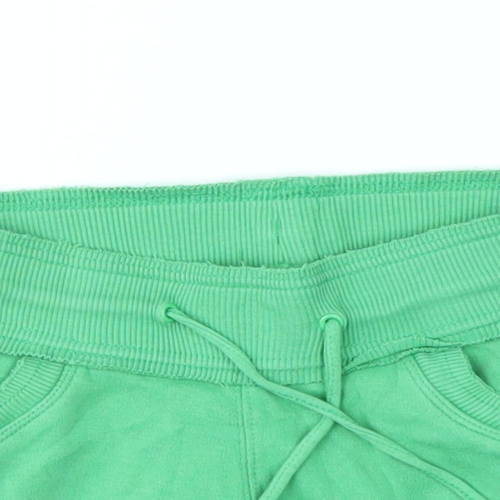 Topshop Womens Green   Cut-Off Shorts Size 8
