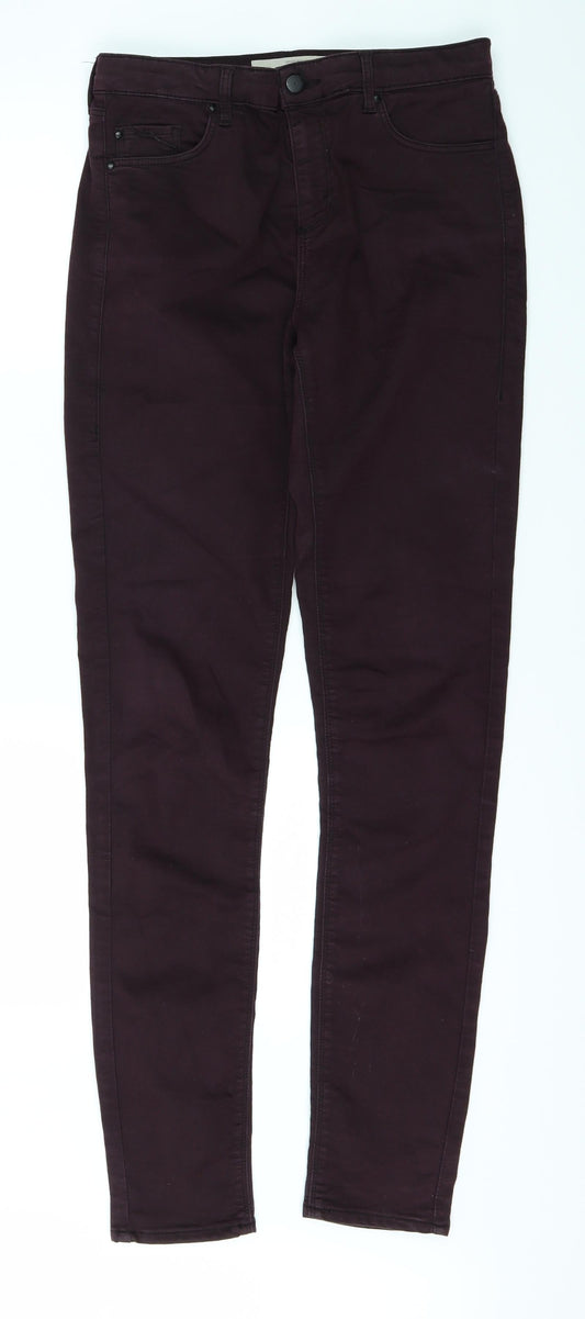 Topshop Womens Purple   Skinny Jeans Size 28 L30 in