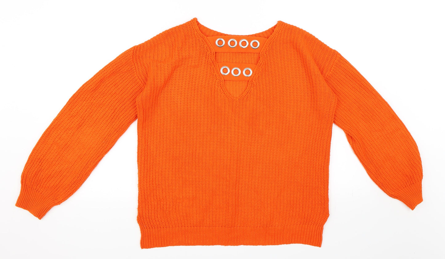 Primark Womens Orange   Pullover Jumper Size S