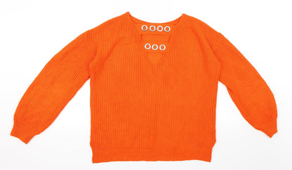 Primark Womens Orange   Pullover Jumper Size S