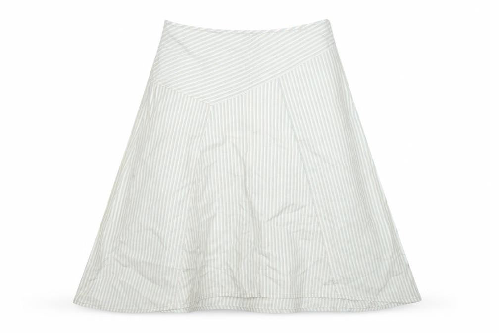 H&M Womens Green Striped  Skater Skirt Size 14