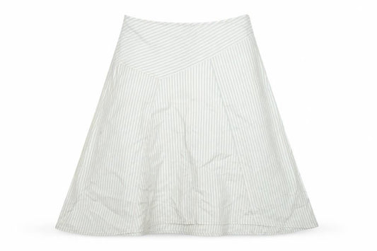 H&M Womens Green Striped  Skater Skirt Size 14