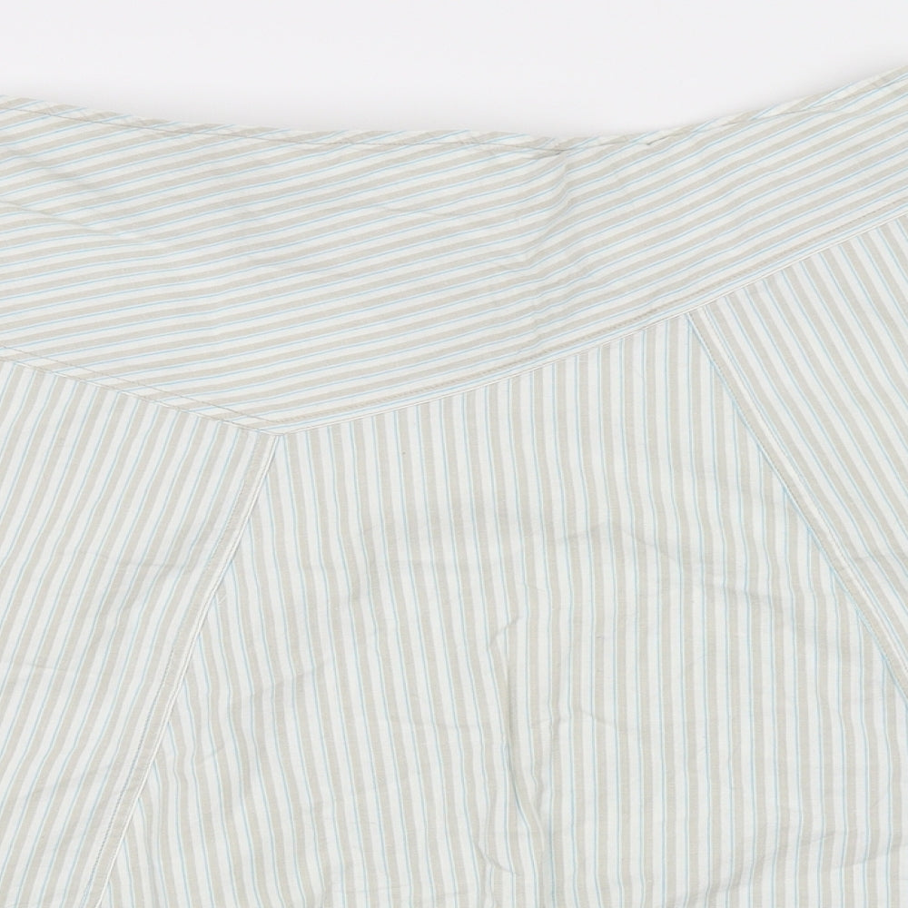 H&M Womens Green Striped  Skater Skirt Size 14