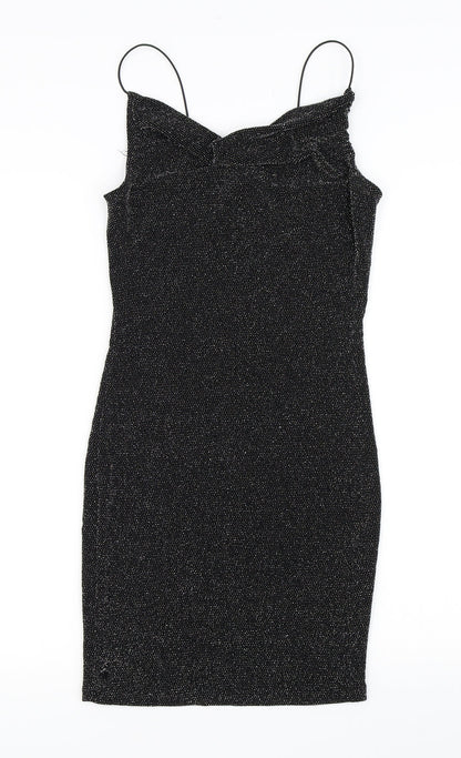 H&M Womens Black   Bodycon  Size 6  - Glitery