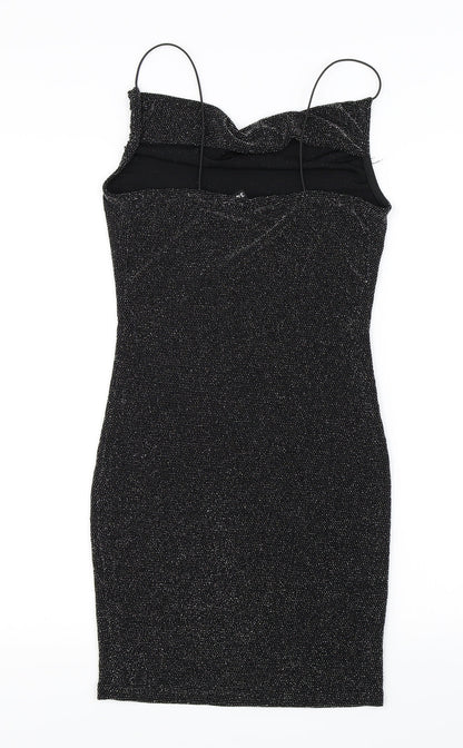H&M Womens Black   Bodycon  Size 6  - Glitery