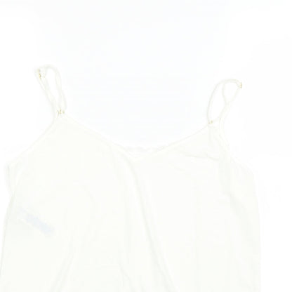 Marks and Spencer Womens Beige Solid  Top Pyjama Top Size 14