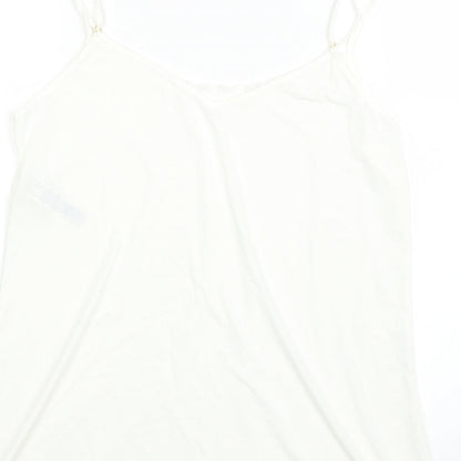 Marks and Spencer Womens Beige Solid  Top Pyjama Top Size 14