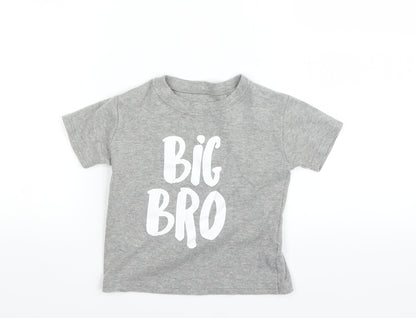 Preworn Boys Grey   Basic T-Shirt Size 2 Years