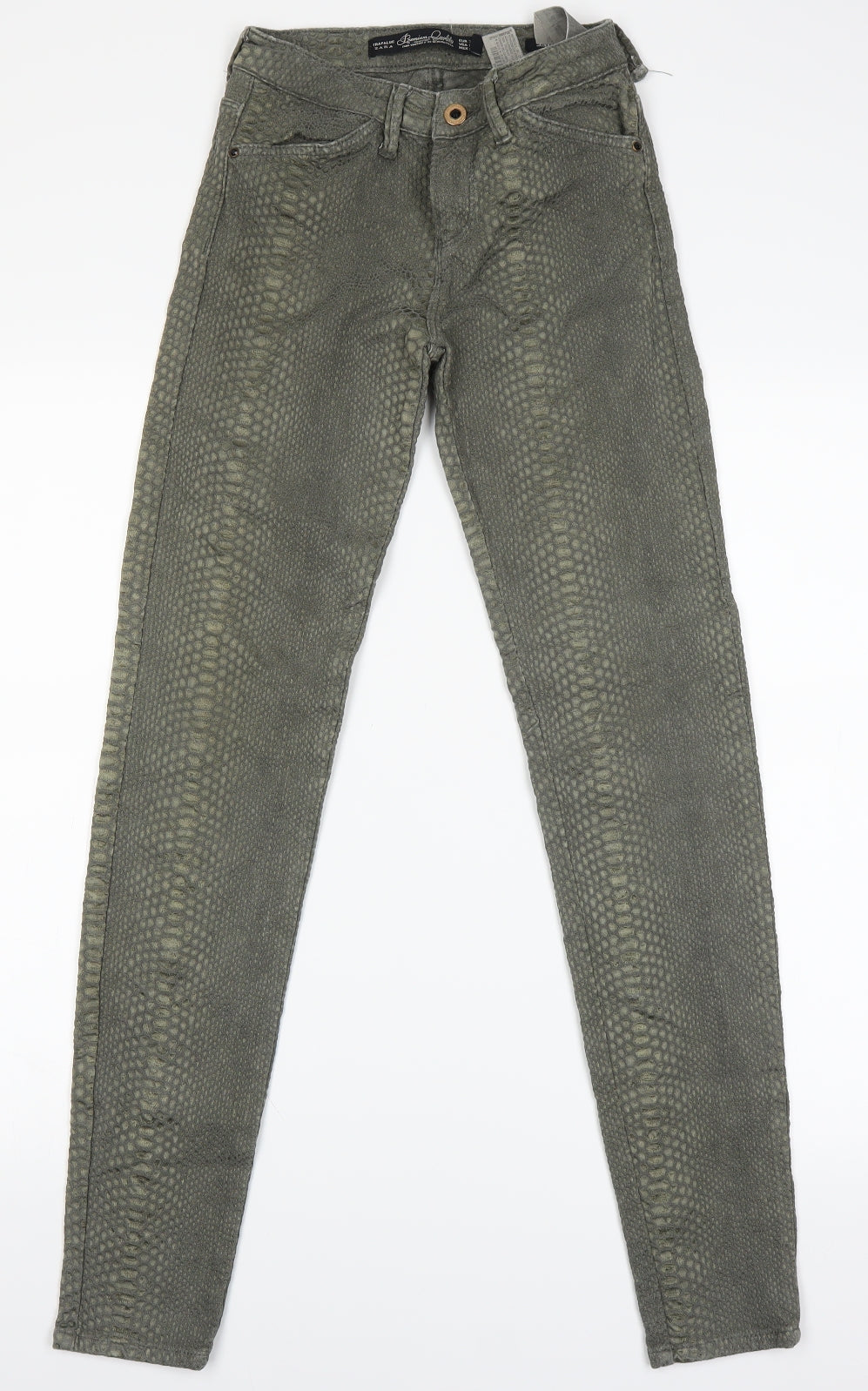 Zara Womens Green   Skinny Jeans Size 34