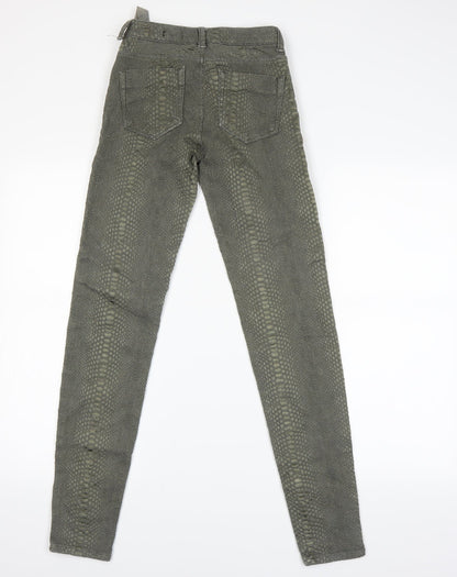 Zara Womens Green   Skinny Jeans Size 34