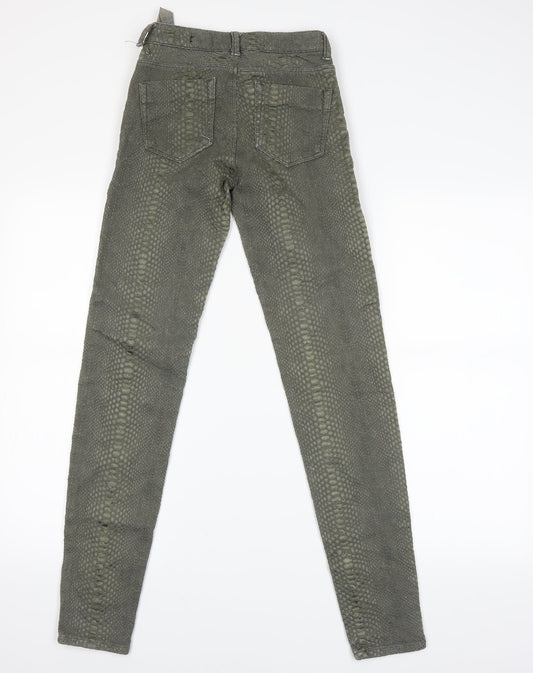 Zara Womens Green   Skinny Jeans Size 34