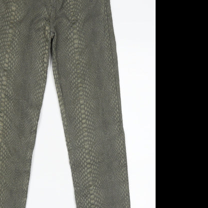 Zara Womens Green   Skinny Jeans Size 34