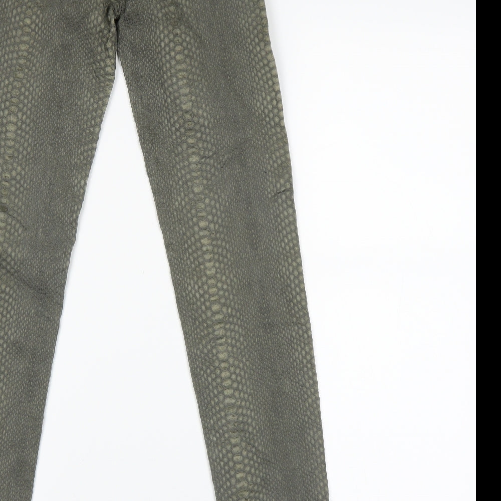 Zara Womens Green   Skinny Jeans Size 34