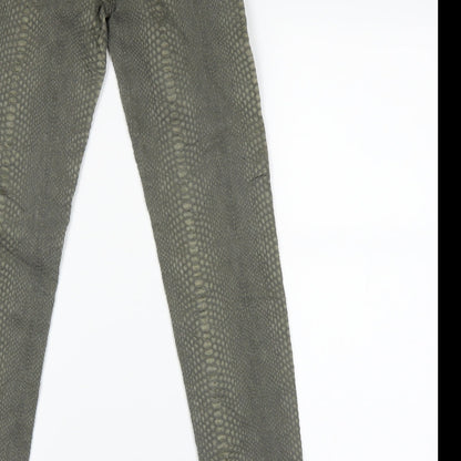 Zara Womens Green   Skinny Jeans Size 34