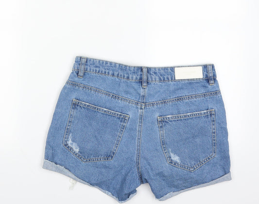 VERO MODA Womens Blue   Cut-Off Shorts Size 8