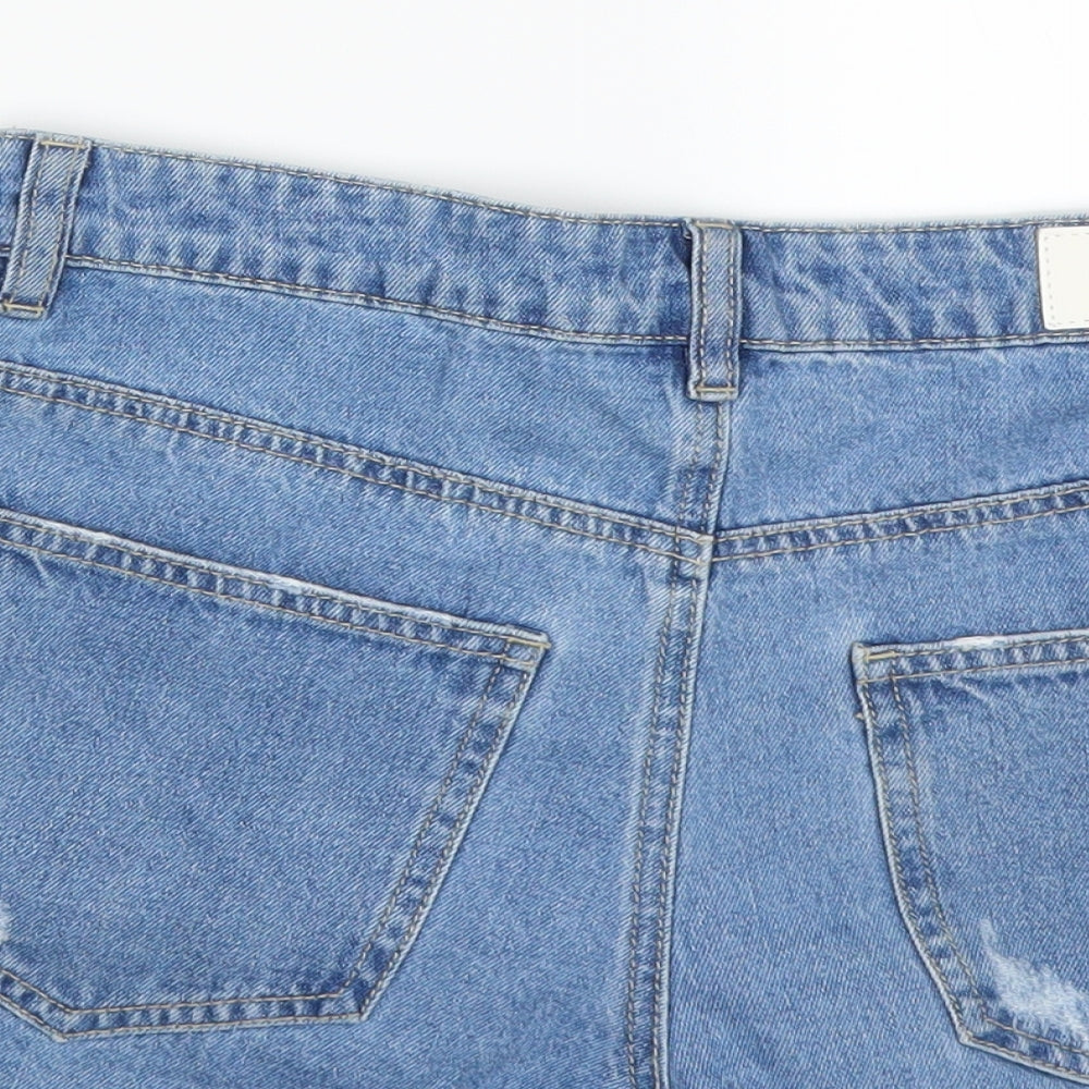 VERO MODA Womens Blue   Cut-Off Shorts Size 8