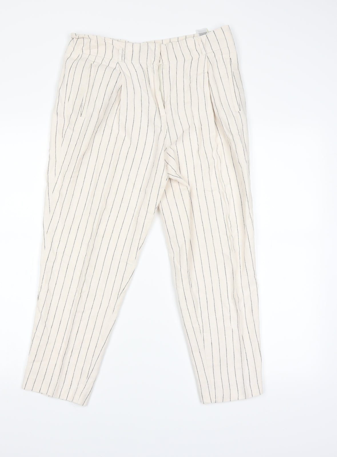 Womens UK Size 12 Marks and Spencer Regular Fit Chino Beige Trousers