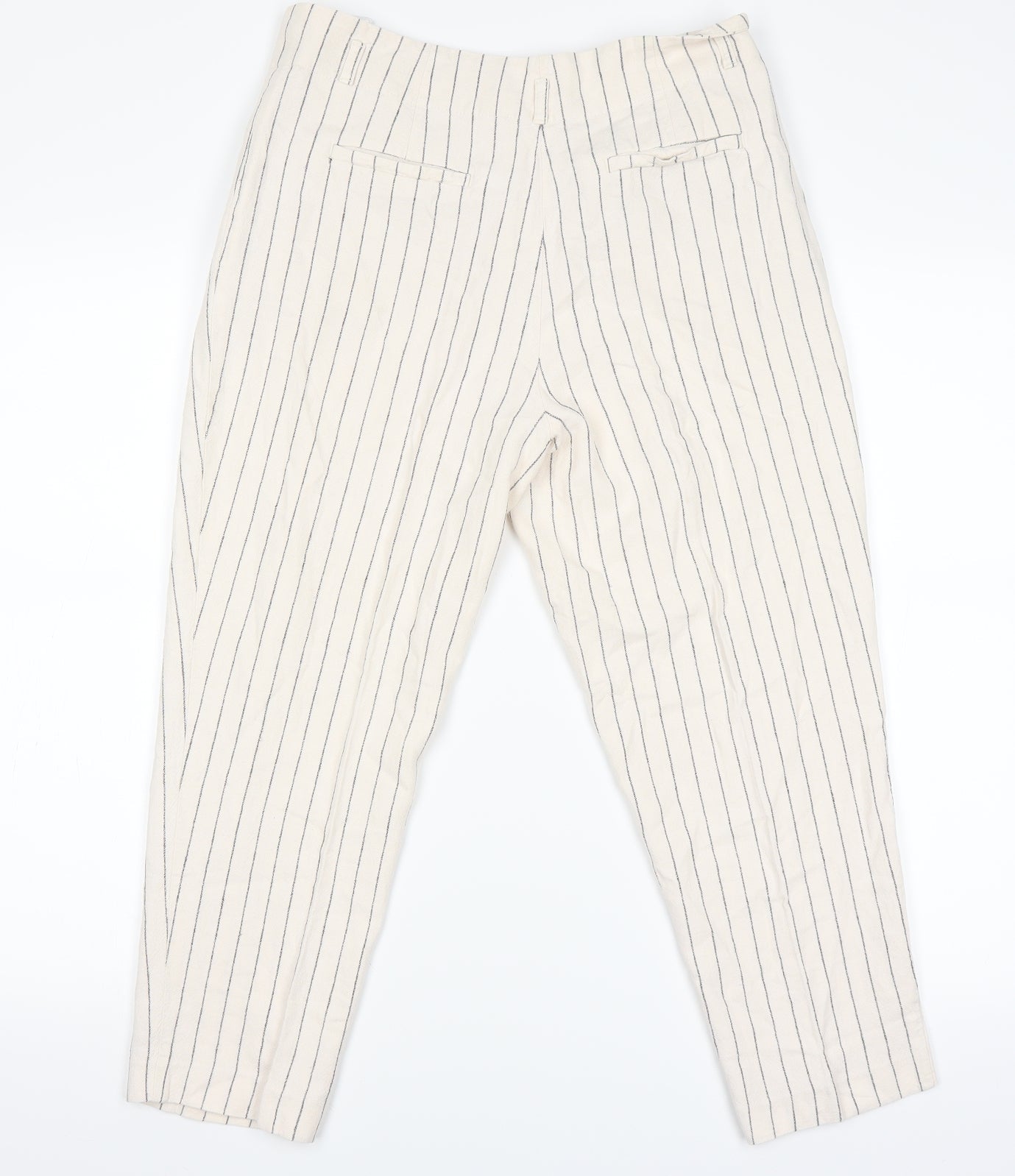 Womens UK Size 12 Marks and Spencer Regular Fit Chino Beige Trousers