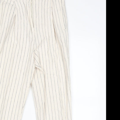Womens UK Size 12 Marks and Spencer Regular Fit Chino Beige Trousers