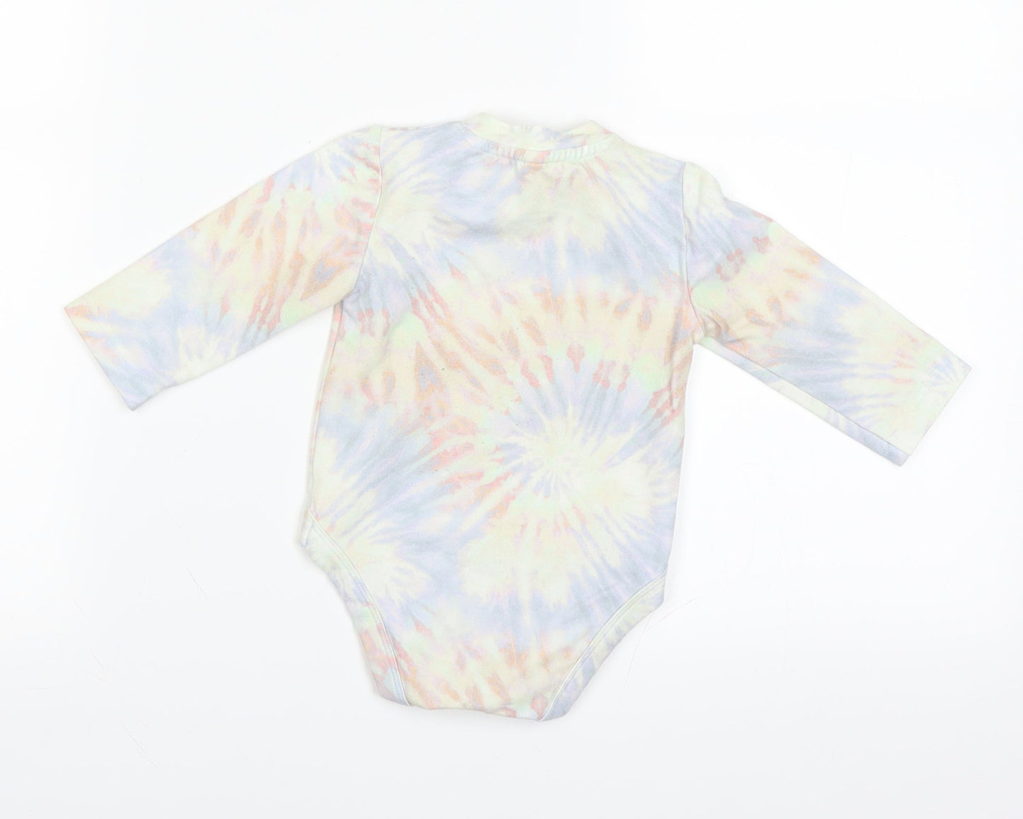 TEAM CUTE Girls Multicoloured Tie Dye  Babygrow One-Piece Size 0-3 Months