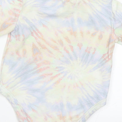 TEAM CUTE Girls Multicoloured Tie Dye  Babygrow One-Piece Size 0-3 Months