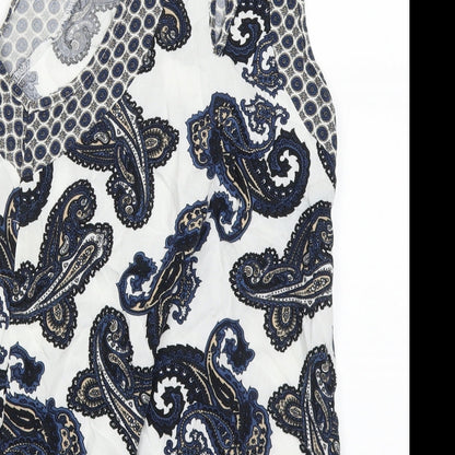 Dorothy Perkins Womens White Paisley  Basic Tank Size 6