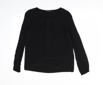 Womens UK Size 6 NEXT Black Basic Blouse
