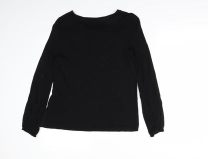 Womens UK Size 6 NEXT Black Basic Blouse